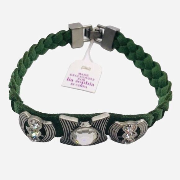 Lia Sophia Confidant Ivy Leather Braided Bracelet - Picture 8 of 10